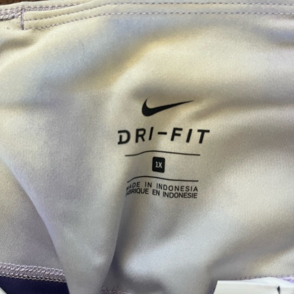 Nike One Women’s Icon Clash Purple/White Tie Dye Crop Leggings NWT size 1x - Picture 5 of 5